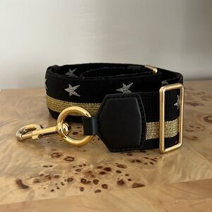 Marc Jacobs gold and black crossbody strap